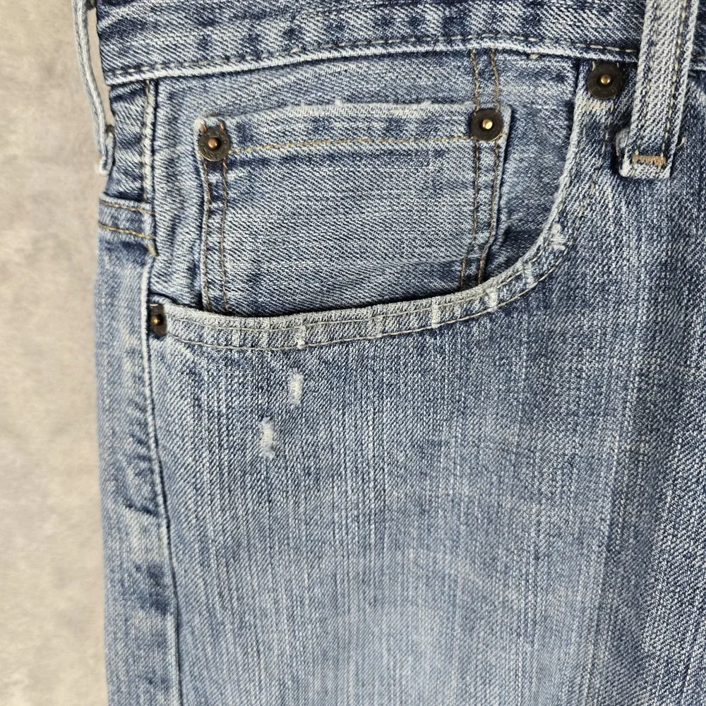 Levis 569 Loose Straight Jeans Mens‎ 42x32 Blue Medium Wash Denim Y2K Baggy